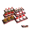 Candles Christmas Santa House Snowman Tree Paraffin Candle Wedding Party Decor Light 3Pcs/Set Drop Delivery Home Garden Otruo