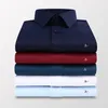 Mens Casual Shirts Revased Plus 5xl 8xl camisa cmens slim solid color longsleeved shirt business casual white shirt mens brand classic 230114