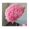 Decorative Flowers Wreaths 1Bunch/40X20Cm/30Colors Anna Hydrangea Whole Branch Preserved Dried Flower Bouquet P Ograph Home Deskto Dhzlg