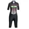 Racing Sets 2023 Women Triathlon Suit Flower Black Tri Short Sleeve Clothing Breathable Mountain Bike MTB Road Cycling Jersey