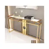 Woonkamer meubels chineesestyle luxe roestvrij staal marmeren veranda tafeltafel club el zijaanzicht console kast drop levering home gar dhirp