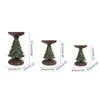 Bougeoirs 1 Pc Résine Arbre De Noël Chandelier Rustique Porte-Photophore Figurines Salon Décoration De Table Accessoires