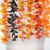 Decoratieve bloemen Fancy Maple Rattan UV-resistente nep-anti-val Autumn Leaf Simulation Garland