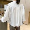 Bluzki damskie 2023 Wiosenna jesień bawełniane koszule damskie moda drukarnia damskie topy z długim rękawem Blusas Mujer