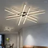 Lampadari Soggiorno Creativo Semplice Moderno Nero Dorato Lampada da soffitto a Led Camera da letto Decorazioni per la casa Ristorante nordico Illuminazione luce