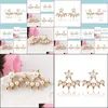 Stud Pearl Earrings Wholesale Channel Pentagram Drop Delivery Jewelry Dhwp1