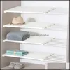 Storage Holders Racks Adjustable Closet Organizer Shelf Wall Mounted Kitchen Rack Space Saving Wardrobe Decorative Shees Cabinet 5 Dh2Lk