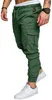 Herrbyxor Slim Male 2023 Solid Color Decoration Casual Trousers Mens Hip Hop Harem Joggers Multi-Pocket Sweatpants