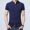 Hommes Polos 2023 Haute Qualité Hommes Polo Shirt Hommes À Manches Courtes Solide Chemises Camisa Masculina Casual Coton Plus La Taille Tops P319333