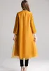 女性用トレンチコート高品質のシルクコート中国語スタイルの刺繍スタンディングカラー秋の長袖ファッション女性M-2xl