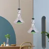 Kolye lambaları Postmodern LED eğik ışıklar Nordic Cam Korna Asma Lamba Oturma Odası Dekorasyon Yatak Odası Başucu Bar Art Deco