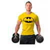 Herrar t skjortor märke gym klädkondition skjorta män mode sommar kort ärm t-shirt bomull bodybuilding muskel tshirt man