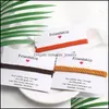 Łańcuch linku kolorf ręcznie robiona tkana bransoletka dla kobiet mężczyzn Czehemia pleciona regulowana przyjaźń z karty desingfashion biżuteria upuszcza dh8xy
