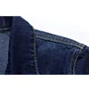 Giacche da uomo Primavera Autunno Uomo Giacca di jeans Jean Bottone Apertura Slim Top Semplicità alla moda Capispalla maschile blu scuro AbbigliamentoUomo