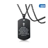 Pendentif Colliers Hommes En Acier Inoxydable Croix Collier Bible Verset Prière Dog Tag Serenity Christian Bijoux Drop Delivery Pendentifs Otpaj