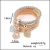 チャームブレスレット13Style Elastic Crystal Bracelet Set Heart Key Lock Crown Tree of Life Skl Elephant Owl Bangle for women men fashion otow7