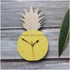 Horloges murales Horloge Cartoon Acrylique Ananas Fruit Arrical 11 pouces Creative Salon Muet Montre Horlog Drop Livraison Maison Jardin Dec Dhpa1