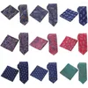 Bow Ties Tailor Smith Paisley krawat i zestaw rękodzieło 7,5 cm kasetowy kwadratowy zestaw mikrofibry garnitur ręczny