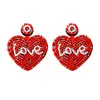 Hoop Earrings Handwoven Beaded Love And Heart Shaped Studs