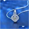 Autre Mode Réel Rose Moissanite Collier Femmes Bijoux 100 925 Sterling Sier 1 Ct D Couleur Diamant Charme Giftother Drop Delivery Ne Dhpmw