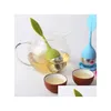 مصفاة Colanders Leaf Tea Infuser Sile Handle Failter مصفاة من الفولاذ المقاوم للصدأ مع صينية بالتنقيط لأكواب أكواب وأقداح الشاي Del Dheqo