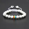 Charm Bracelets Equality Bracelet Wholesale White Howlite Couples Rope Chain Ailatu Yoga Jewelry Gift