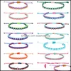 Bracelets porte-bonheur chaîne de cire tissée pour les femmes 14 couleurs Mtilayer Bracelet d'amitié bohême bracelet cadeau bijoux livraison directe Otmzy