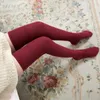 Chaussettes pour femmes, cuissardes hautes au-dessus du genou, bas longs, mignons Kawaii, chaussettes en coton épais, Tube haut pour filles