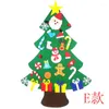 Juldekorationer dekoration 3D Filt Xmas Tree Non-Woven Craft Kids Gifts Diy Handmade dekorspel Props Merry Home Ornaments