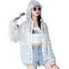 Women's Jackets Transparent Mesh Women Sequined Hoody Coats And Autumn Jacket