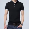 Hommes Polos 2023 Haute Qualité Hommes Polo Shirt Hommes À Manches Courtes Solide Chemises Camisa Masculina Casual Coton Plus La Taille Tops P319333