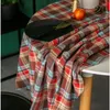 Nappe de table nordique moderne coloré Plaid nappe ronde couvertures de noël décorations cadeaux fête à la maison salle à manger américaine