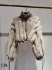 Women's Down 2023 Winter Warm Real Fur Knitted Sweater For Women Luxury Genuine Turtleneck Loose Cropped Knitwear Pullover