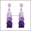 Dangle Chandelier Fashion Tassel Earrings Colorf Layered Bohemian Drop Tiered Thread Women Gifts Jewelry Delivery Ot6Lc