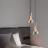 Hanglampen Noordelijke ontwerpglazen lichten eenvoudige creatieve ledhangende lamp voor woonslaapkamer bar restaurant Decor verlichting armaturen