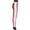 Kvinnors byxor Wishyear 2023 Red Gradient Tie Dye Leggings Trendiga Sweatpants Sexig Cut Out High midje Street Wear Women Bottoms Y2K