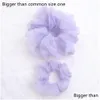 Haaraccessoires oversized scrunchies grote rubber elastische band meisjes snoepkleur paardenstaarthouder glad chiffon scrunchie dames drop dhhdu