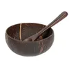 Bowls 1 Set Modern Coconut Shell Bowl Smooth Lines -grade Container Natural Storage Holder