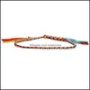 Link Chain Handmade Braided Bracelets Men Women Lucky Jewelry Twisted Thread Tibetan Cotton Rope Copper Bead Tassel Wristbands Adju Dh8Qu