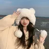 Beret Hat Lady Winter Hair Uszy wełna wełniana koreańska wersja wszystkich rodzajów Plush Lei feng słodka fala