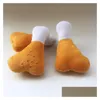 Toys pour chiens mâches 13x9cm sondage mâchonnez le jambe de poulet de poulet molaire en peluche jouet homogène des fournitures de compagnie interactives