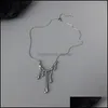 Sautoirs Personnalisé Hip Hop En Acier Inoxydable Femmes Harajuku Collier Ras Du Cou De Mode Clavicule Chaîne Pour Femme Vintage Bijoux Cadeau Drop Ot3Ab