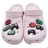 Schoenonderdelen accessoires videogame croc charm charmeren charme decoratie buckle clog pins drop levering schoenen dhamy