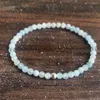 Link-Armbänder MG1422 Facettiertes Aquamarin-Mini-Mala-Edelstein-Armband, 4 mm Kristalle, Herz-Chakra-Balance, Hämatit-Energie-Schmuckset