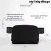 Pacochas de cintura em todos os lugares Saco de cinto de ioga feminino Lulu Boleteira Teddy Nylon Cintura da cintura Esporte ao ar livre Designer de luxo Handbag Fanny Pack 011723h