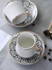 Tasses Saucers Nordic Luxury White Ceramic tasse et soucoupe Set Modern Design Coffee Afternoon TEA TEA TURC TURK