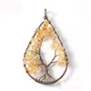 Pendant Necklaces 5 Pcs/Lot Natural Stone Crystal Quartz Tree Of Life Fashion Mticolor For Men Women Jewelry Gift Drop Delivery Penda Dhaxp