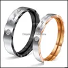Wedding Rings Couple Ring Engagement For Men Women Fashion Jewelry Engraved Will Always 3558 Q2 Drop Delivery Dhixy