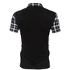 Men's T Shirts 2023 Men's Casual Short Sleeved Printed Polo Shirt With Plaid Zipper T-shirt