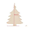 Kerstdecoraties 60 stuks Halloween houten plakjes cadeau -tags blanco houten hangende ornamenten uitsparingen ambachten met touwtouwen voor dr dhvzl